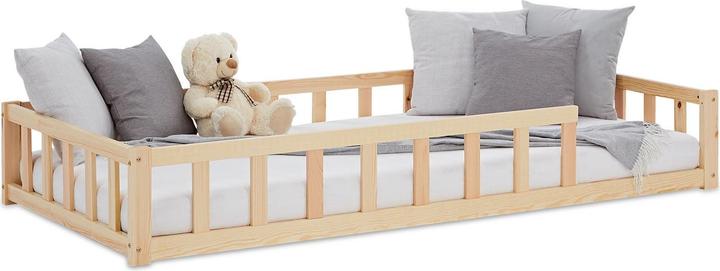 Homestyle4u Kinderbett mit Rausfallschutz (90 x 200 cm)