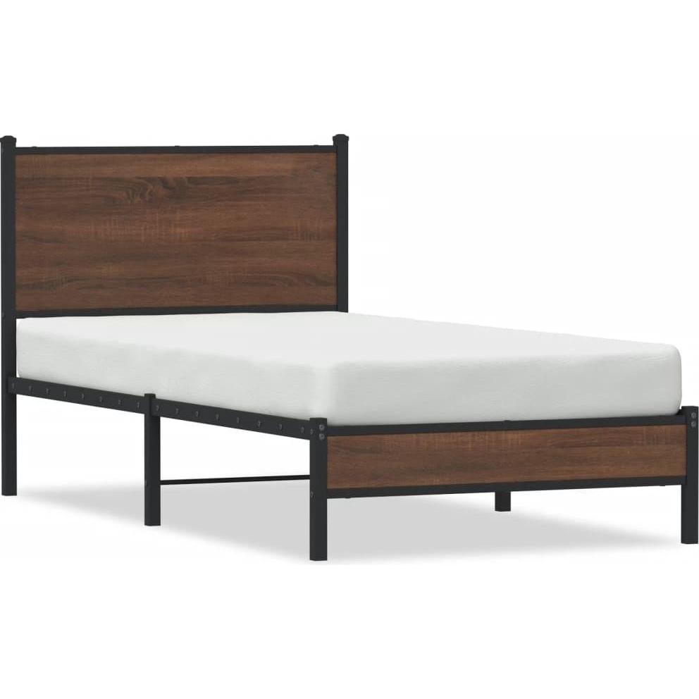 VidaXL, Bett, Bettgestell mit Kopfteil (75 x 190 cm)