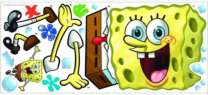 Roommates Spongebob Peel & Stick Giant Wall Decal (12.70 x 48.26 cm)