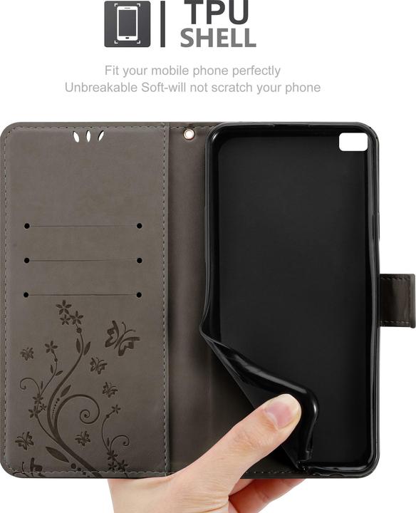 Actual product image Cadorabo Flower Book Cover (Huawei P8)