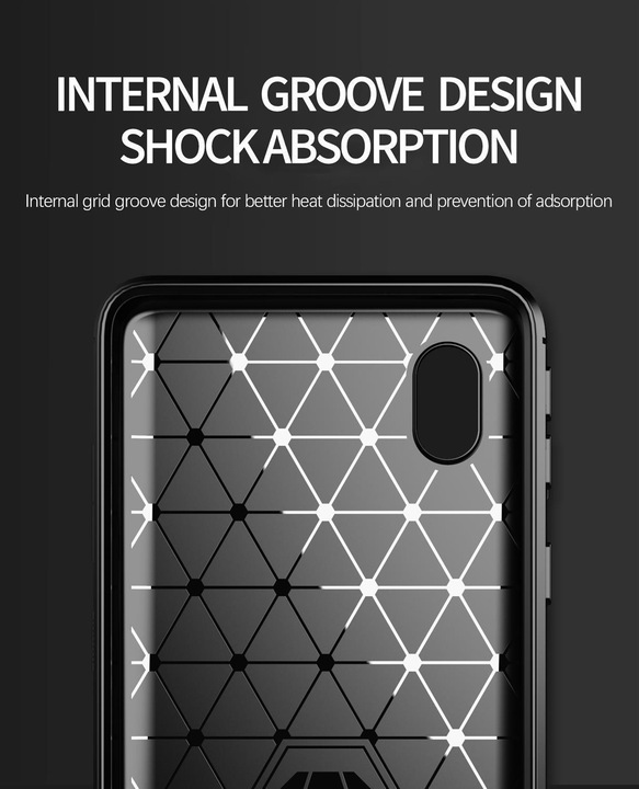 Immagine prodotto Cadorabo TPU Ultra sottile in acciaio inossidabile al carbonio Combi Cover (Samsung Galaxy A10e, Samsung Galaxy A20e)