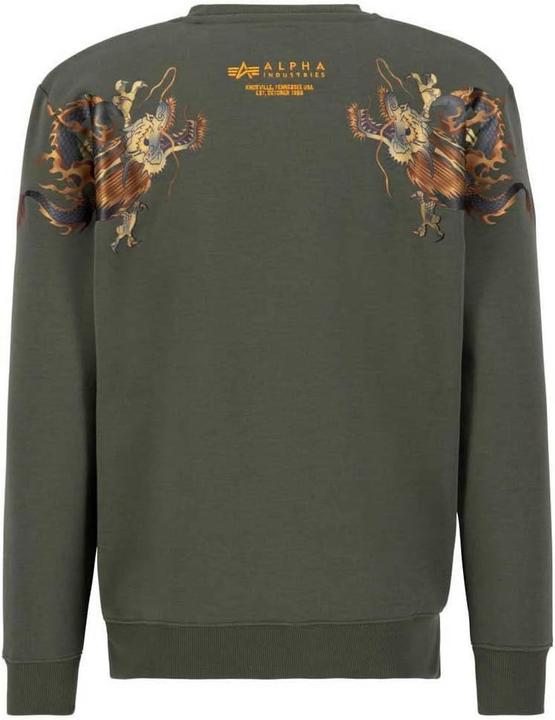 Produktbild Alpha Industries Dragon EMB Sweatshirt voor heren Dark Olive (XXL)