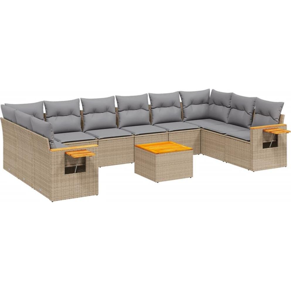 VidaXL, Gartenlounge, 10-tlg. Garten-Lounge-Set mit Kissen