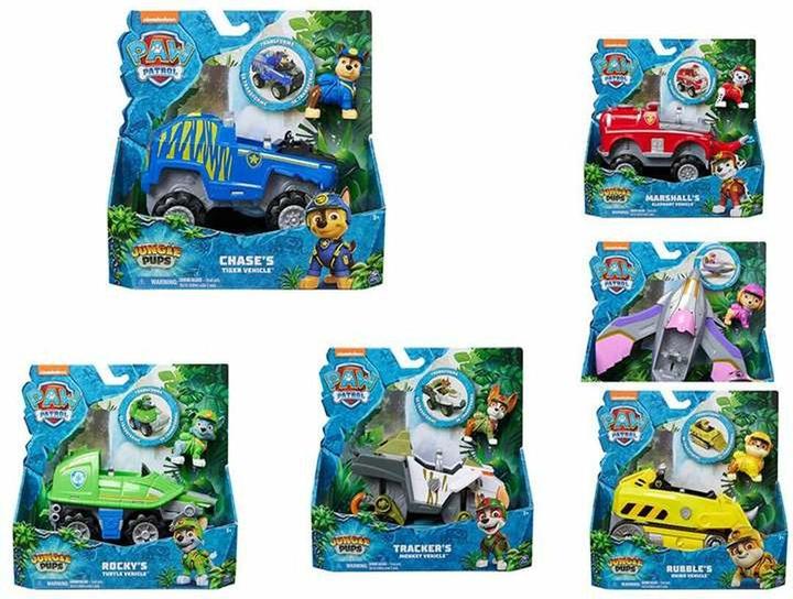 Produktbild Spin Master Paw Patrol Jungle Pups, Tiger Vehicle von Chase, Spielzeugtruck mit Actionfigur zum Sammeln, Kinders