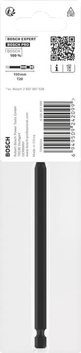 Actual product image Bosch Professional Zubehör PRO Torx Impact Bit, T20, 150 mm (T20)