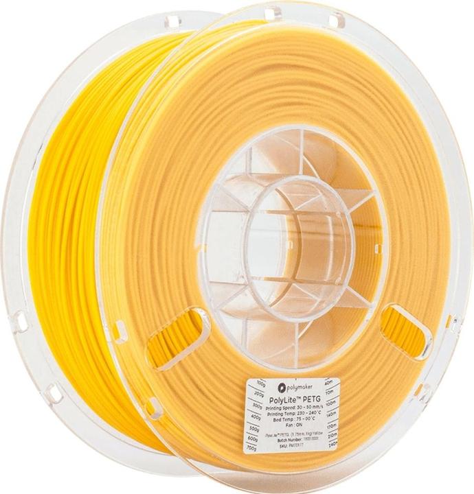 Actual product image Polymaker PolyLite PETG V2 - Yellow - 1.75mm (PETG, 1.75 mm, 1000 g, Yellow)