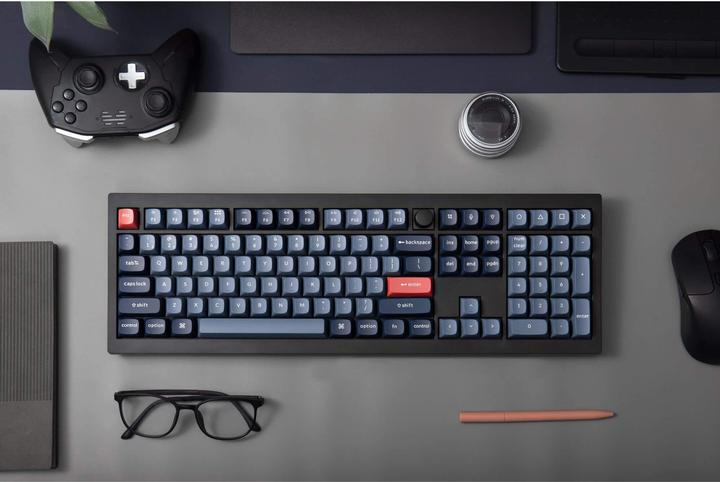 Immagine prodotto Keychron V6 Max QMK/VIA Tastiera meccanica personalizzata senza fili completamente assemblata Manopola, nero (USA, Cablato, Senza fili)