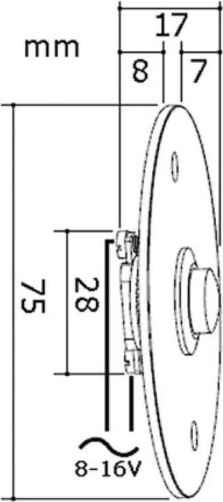Immagine prodotto Perel Pulsante A Campana - Acciaio Inox - No (Cablato)