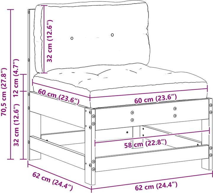 Produktbild vidaXL Outdoor-Sofa
