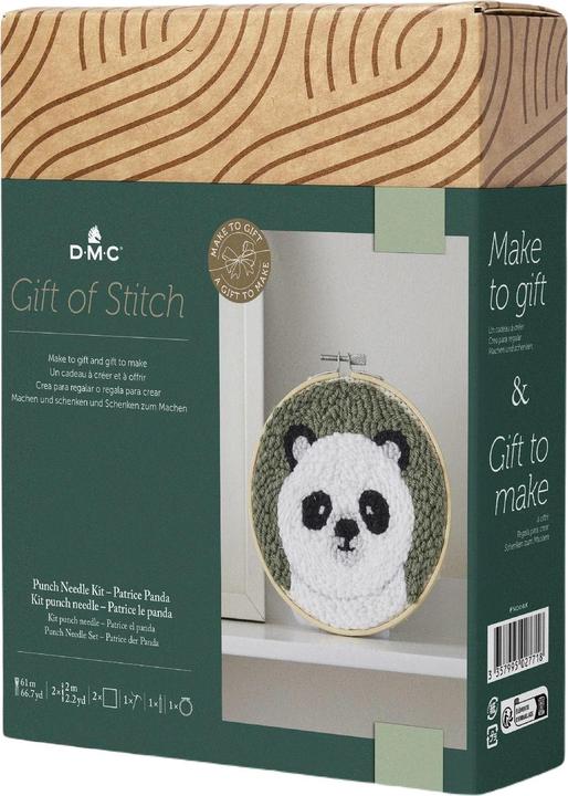 Actual product image DMC Gift of Stitch Punch Needle Set Panda Patrick