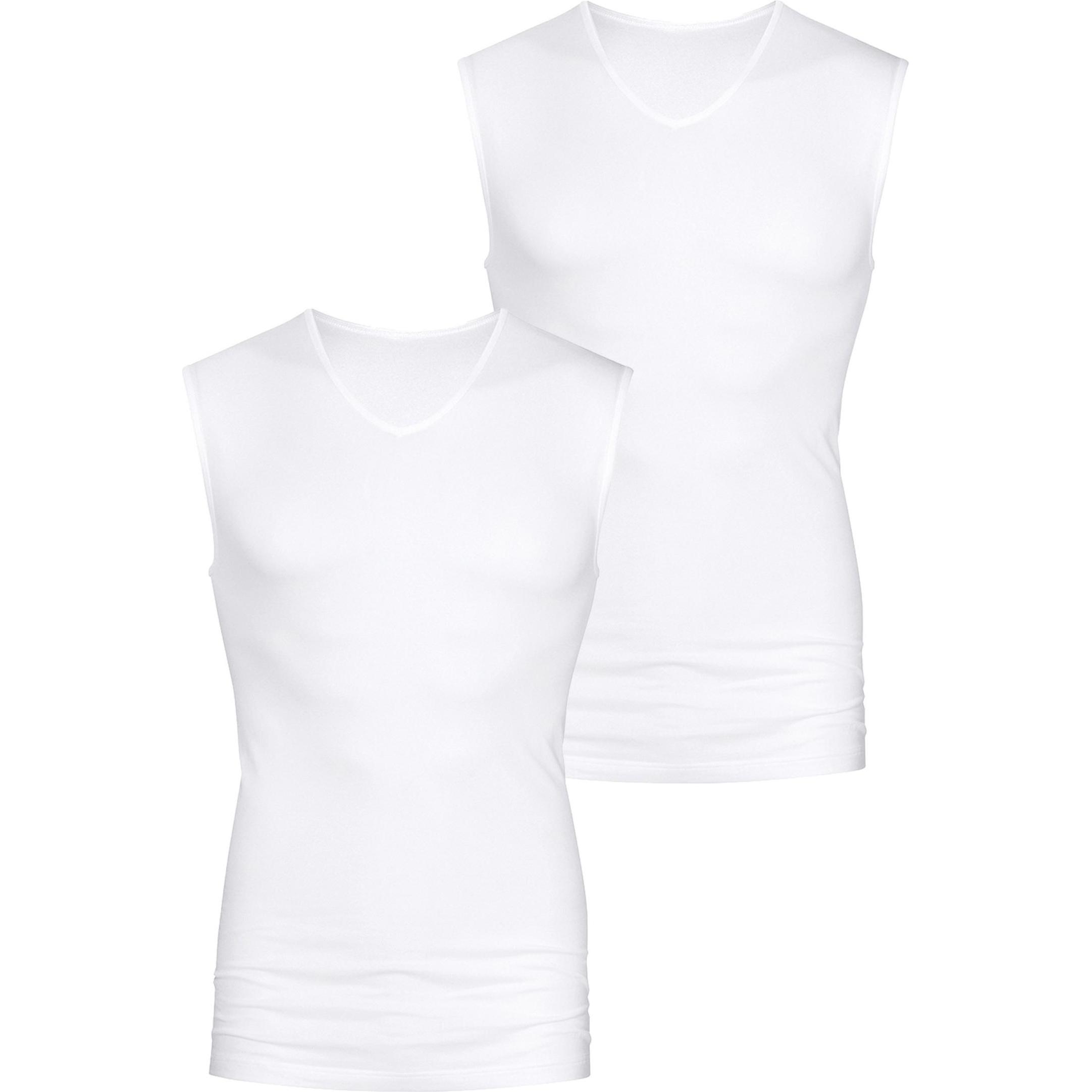Mey, Herren, Shirt, 2er Pack Software Muskel-Shirt - Unterhemd, Weiss, (XL)