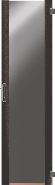 EFB Elektronik Tür für PRO 42HE, B=800, Glas, 1-teilig, SH, RAL9005, Einteilige Glastür für 42HE Sch