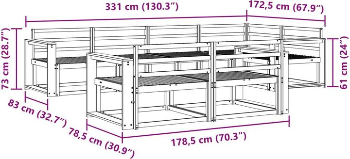 Produktbild vidaXL Gartenmöbel