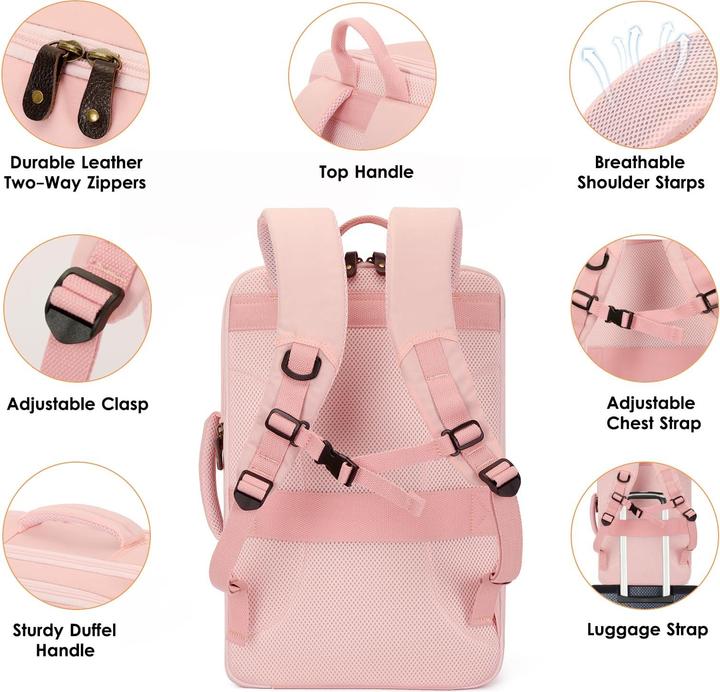 Produktbild Only-Bags.Store Handgepäck-Rucksack mit 4 Packwürfeln, Reiserucksack Business-Rucksack Laptop-Rucksack für Laptop