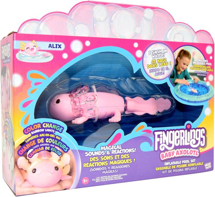 Produktbild WowWee Fingerlings Baby Axolotl med Oppustelig Pool