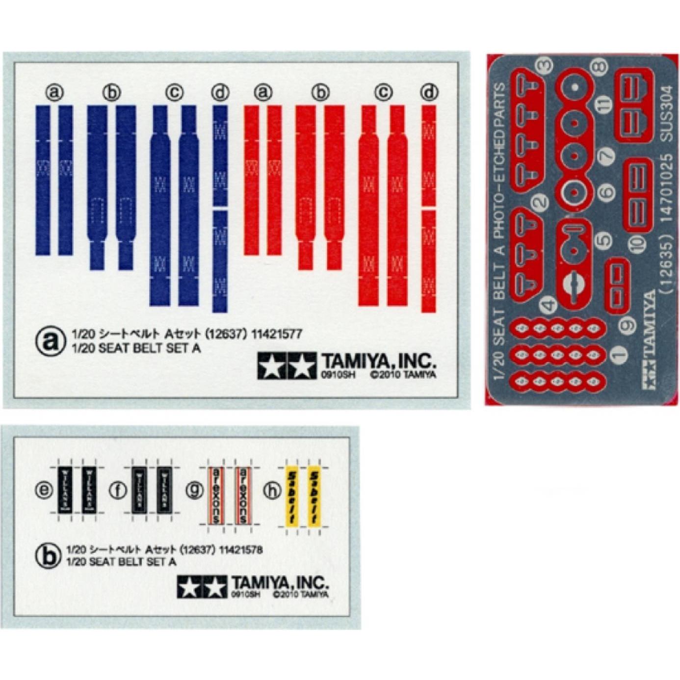 Tamiya 1/20 Set Belt A 1970-1990