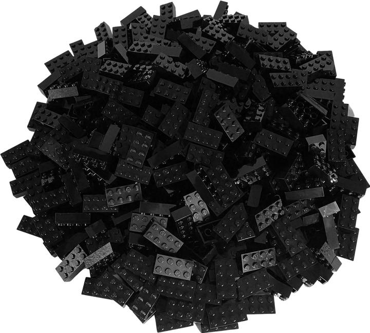 Actual product image LEGO 2x4 bricks Kiloware - 1 Kilo in Black NEW! (3001, LEGO Accessories)