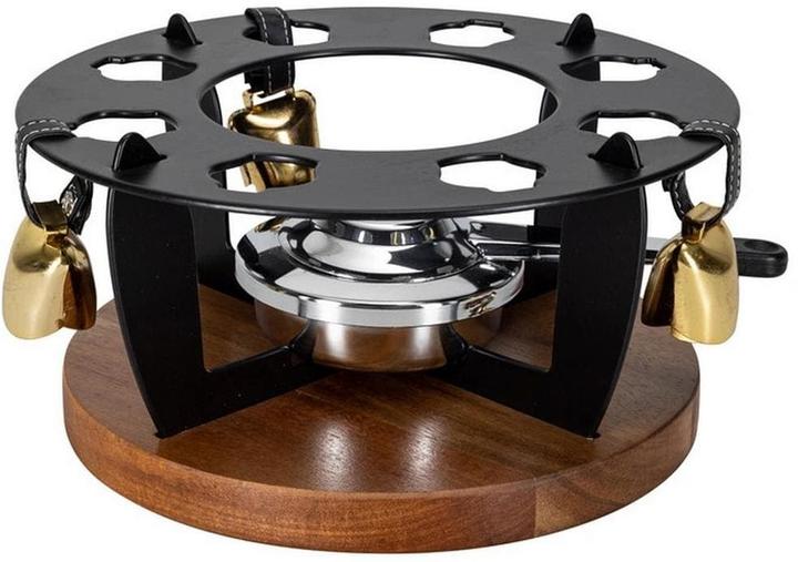 Nouvel Fondue-Rechaud Glöckli, Mehrfarbig, Material: Holz, Metall