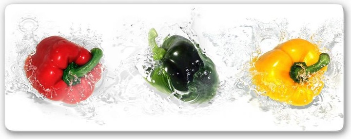 Produktbild Trenddeko Splashing Paprika - Panorama (80 x 30 cm)
