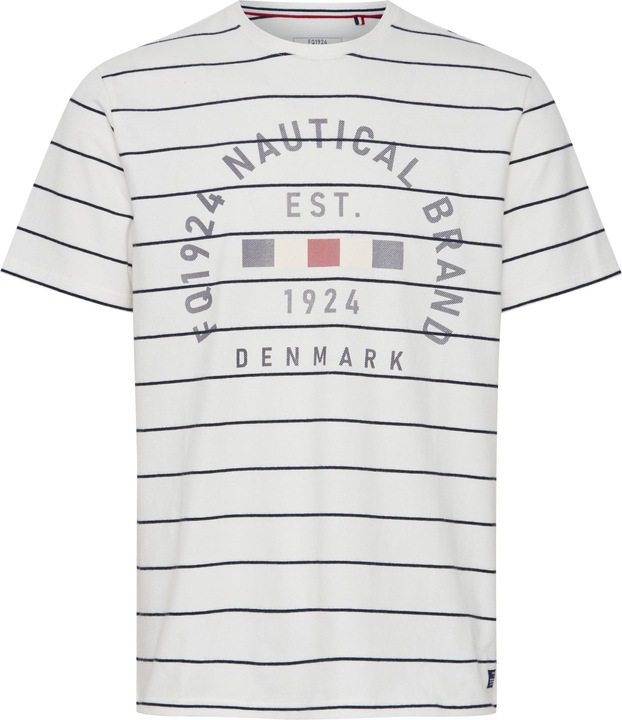 Produktbild FQ1924 FQTom SS stripe tee w logo print 21900644 (XL)
