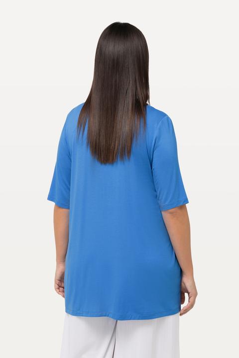 Actual product image Ulla Popken Beaded Short Sleeve V-Neck Knit Tunic (56)