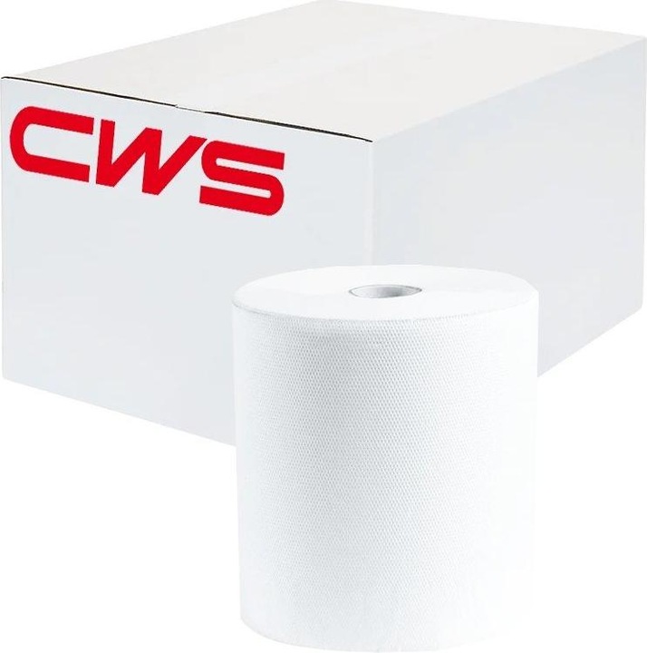 Produktbild CWS Handtuchrollen hochweiss 21,5 cm x 100 m 6 Rollen/Paket, 100% Zellstoff, Aussenabwicklung, 2-lagi (6 x)
