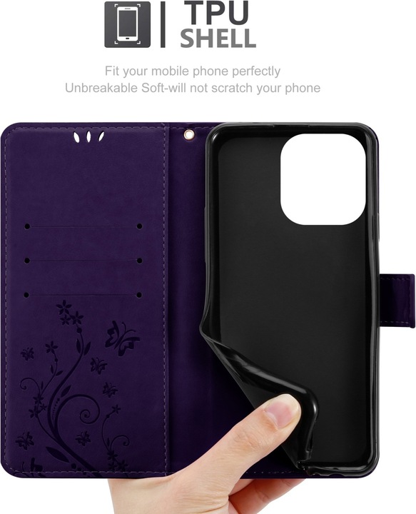 Immagine prodotto Cadorabo Cover per Apple iPhone 14 PRO MAX in stile libro a fiori (Apple iPhone 14 Pro Max)