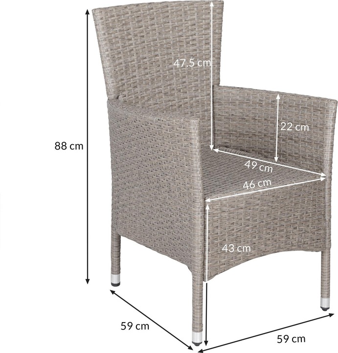 Produktbild Casaria Polyrattan Gartenstühle