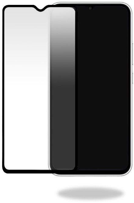Actual product image Mobilize Black frame glass (1 Piece, Samsung Galaxy A54 5G)