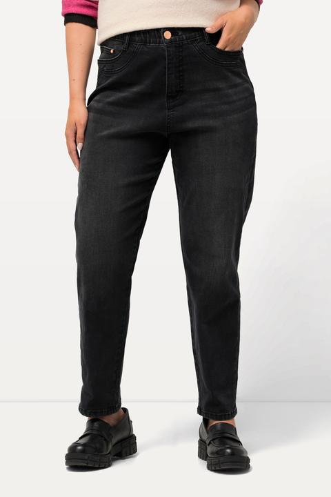 Image du produit Ulla Popken Jean Mom avec revers et couture fantaisie, taille confortable (56)