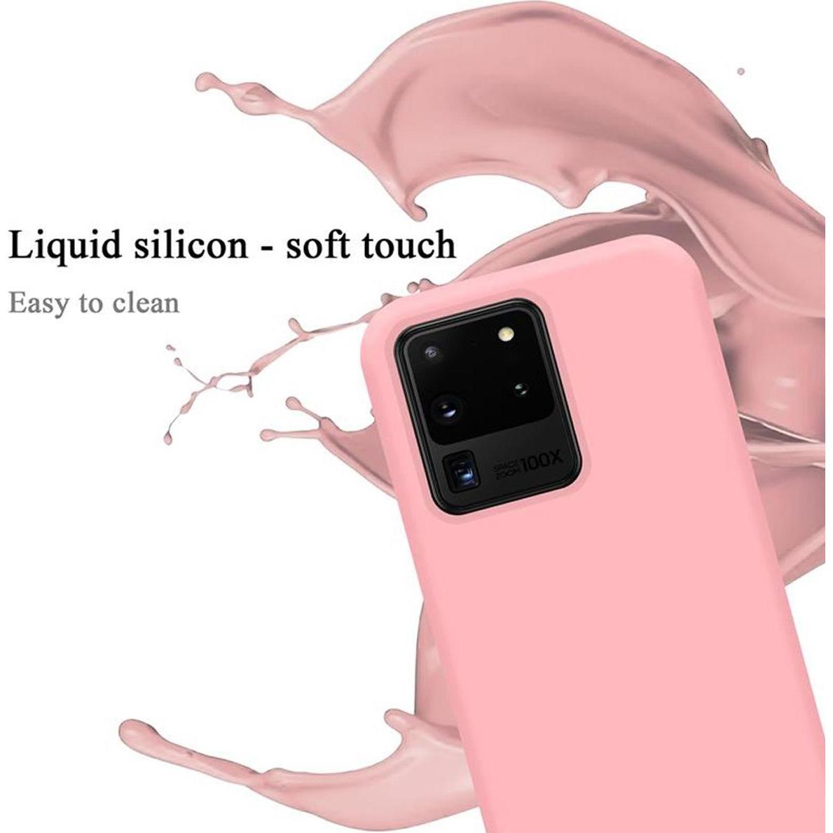 Thumbnail - Cadorabo TPU Liquid Silicone Case Cover (Samsung Galaxy S20 Ultra), Smartphone Hülle, Rosa
