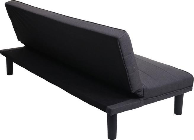 Produktbild Swisshandel24 Schlafsofa, Couch Klappsofa Gästebett Bettsofa, Schlaffunktion Stoff/Textil anthrazit-grau (Bettsofa)