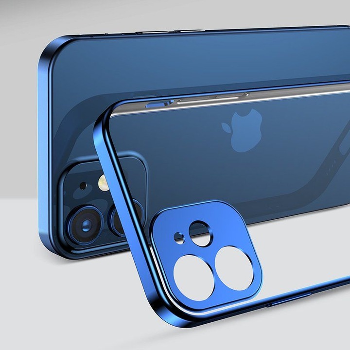 Produktbild Joyroom New Beauty Series ultra thin case with electroplated frame for iPhone 12 mini dark-blue (JR- (Apple iPhone 12 mini)