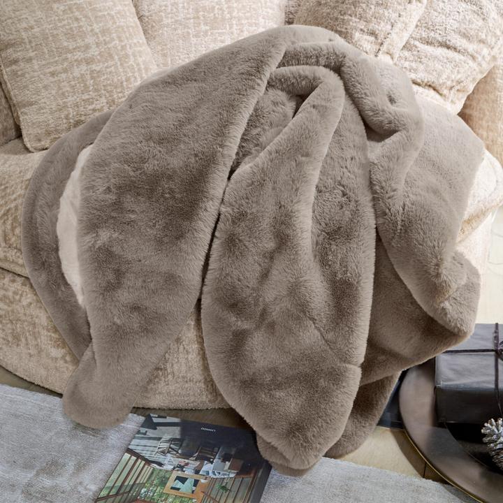 Immagine prodotto Loberon Plaid Brisvento taupe (160 x 140 cm)
