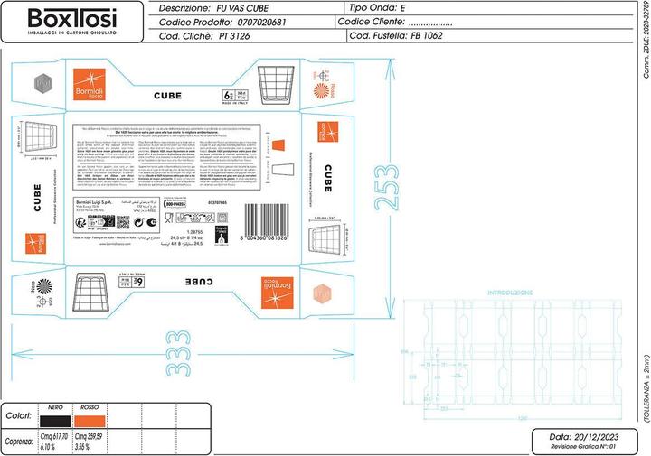 Image du produit Bormioli Rocco cube (2.40 dl, 6 x, Verre à whisky)