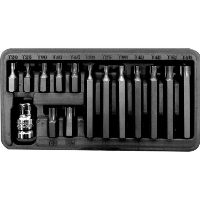 Proline, Bits, 10741 Tip set 3/8 inch Torx T20-T55, L = 30 (75mm, 30 mm)