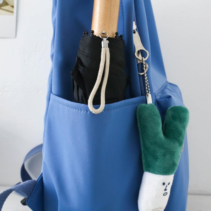 Actual product image Only-Bags.Store 4pcs Bag Set: Chic Solid Colour Nylon Backpack with Adjustable Straps, Tote, Crossbody &