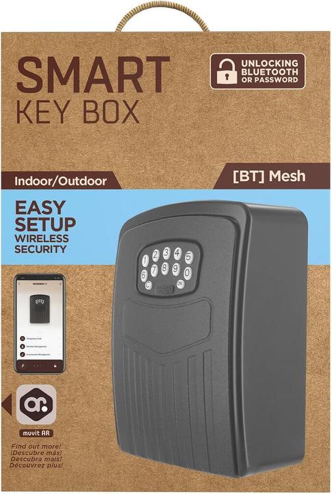 Image du produit Muvit Io Remote Key Box Black for Outdoor Use Waterproof (boîte à clés à distance noire pour l'extérieur)