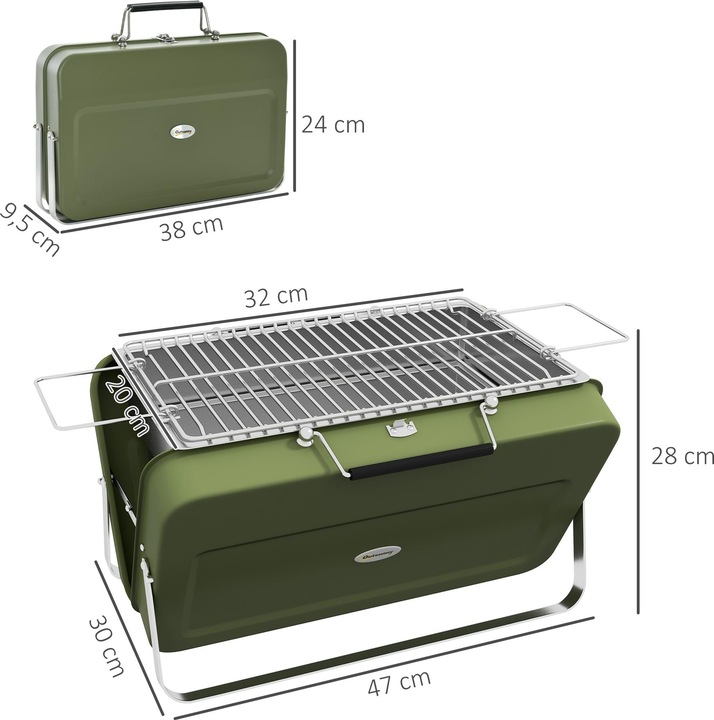 Image du produit Outsunny Gril de table en coffret