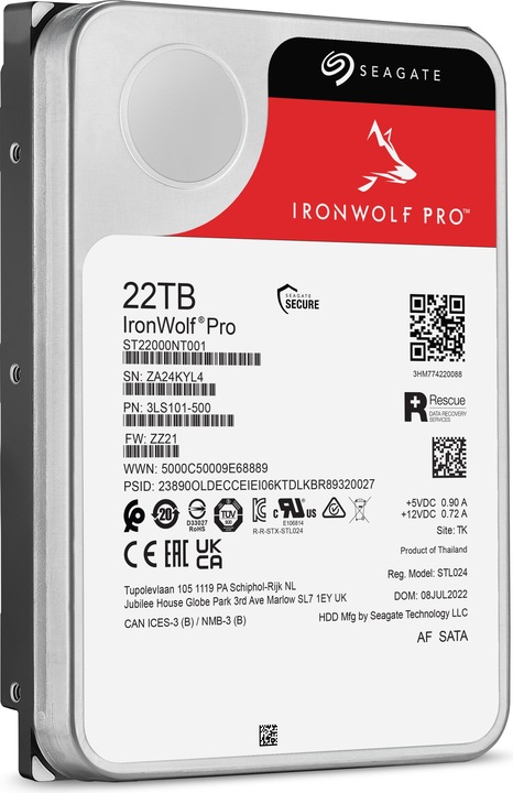 Productafbeelding Seagate IronWolf Pro High WRL (22 TB, 3.5", CMR)