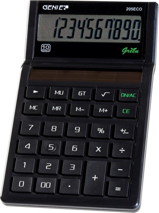 Actual product image Genie Calculator 205 ECO (Solar cells)