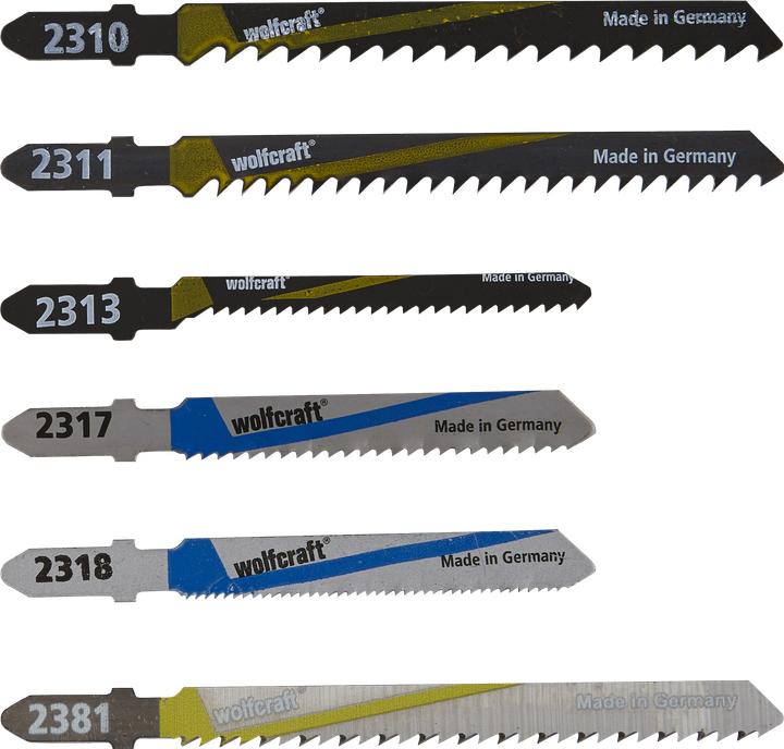 Produktbild wolfcraft 1 Stichsägeblätter-Set 10-tlg. T-Schaft