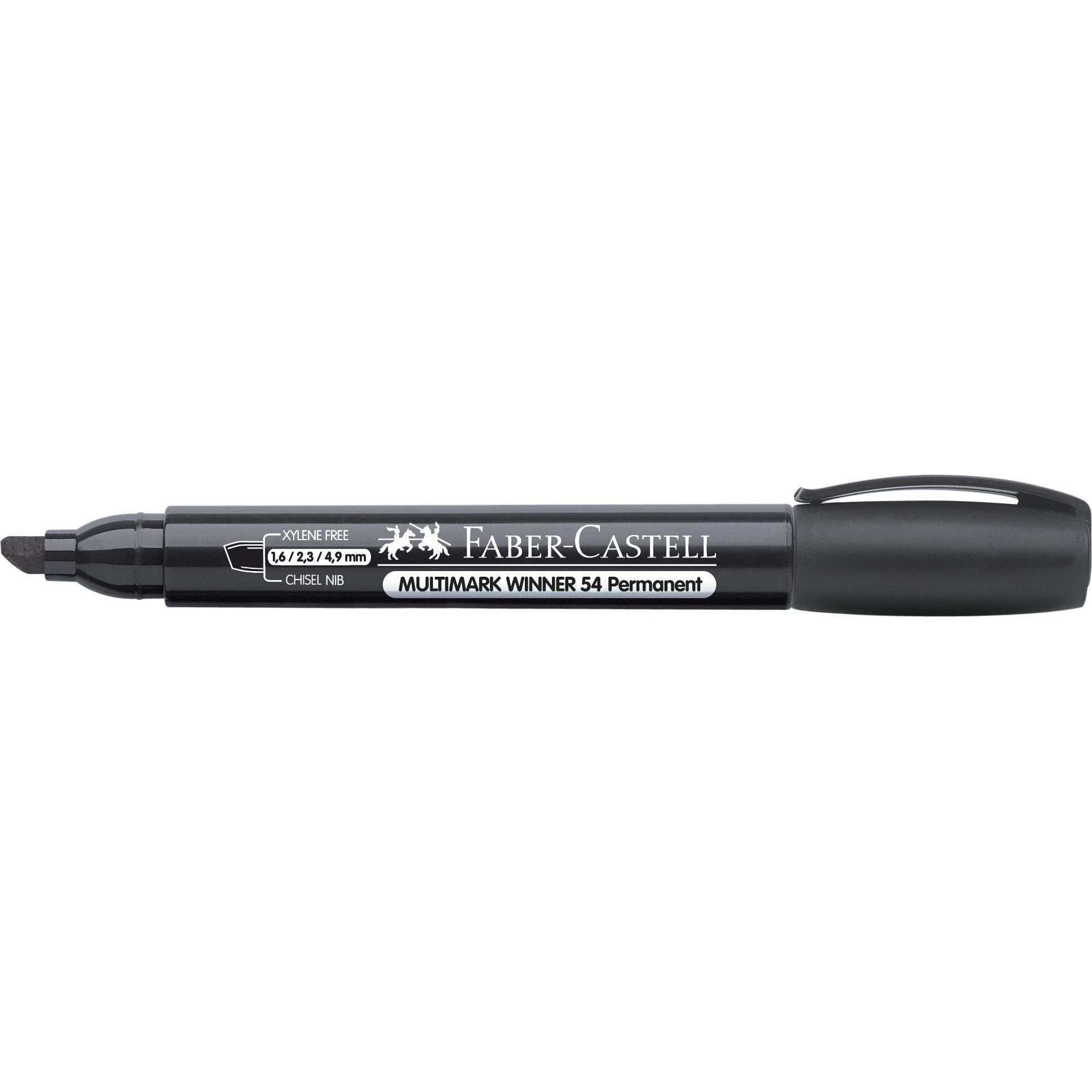 Faber-Castell, Marker, Multimark Winner 52, Keilspitze, schwarz (Schwarz, 2.80 mm)