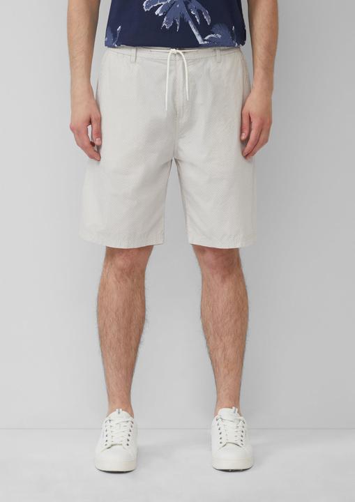 Image du produit S.Oliver Bermuda Relaxed-Fit-Bermuda mit Minimalmuster und Elastikbund (Bande de fréquences 38 (2600 MHz))