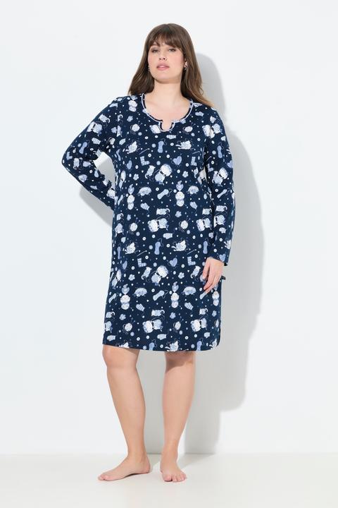 Produktbild Ulla Popken Bigshirts, 2er-Pack, Katzen, Rundhals, Langarm (50, 52)