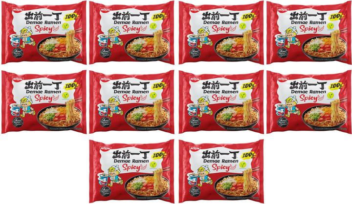 Produktbild Nissin Demae Ramen Nudelsuppe Spicy 10 x 100 g (1000 g)