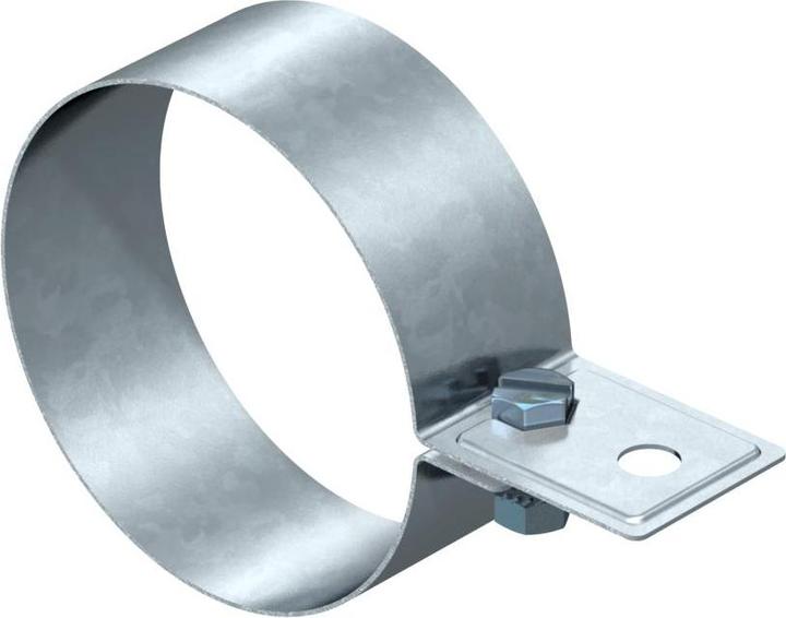 Actual product image OBO Bettermann OBO 301 DIN-90 rain pipe clamp 90mm strip galvanised
