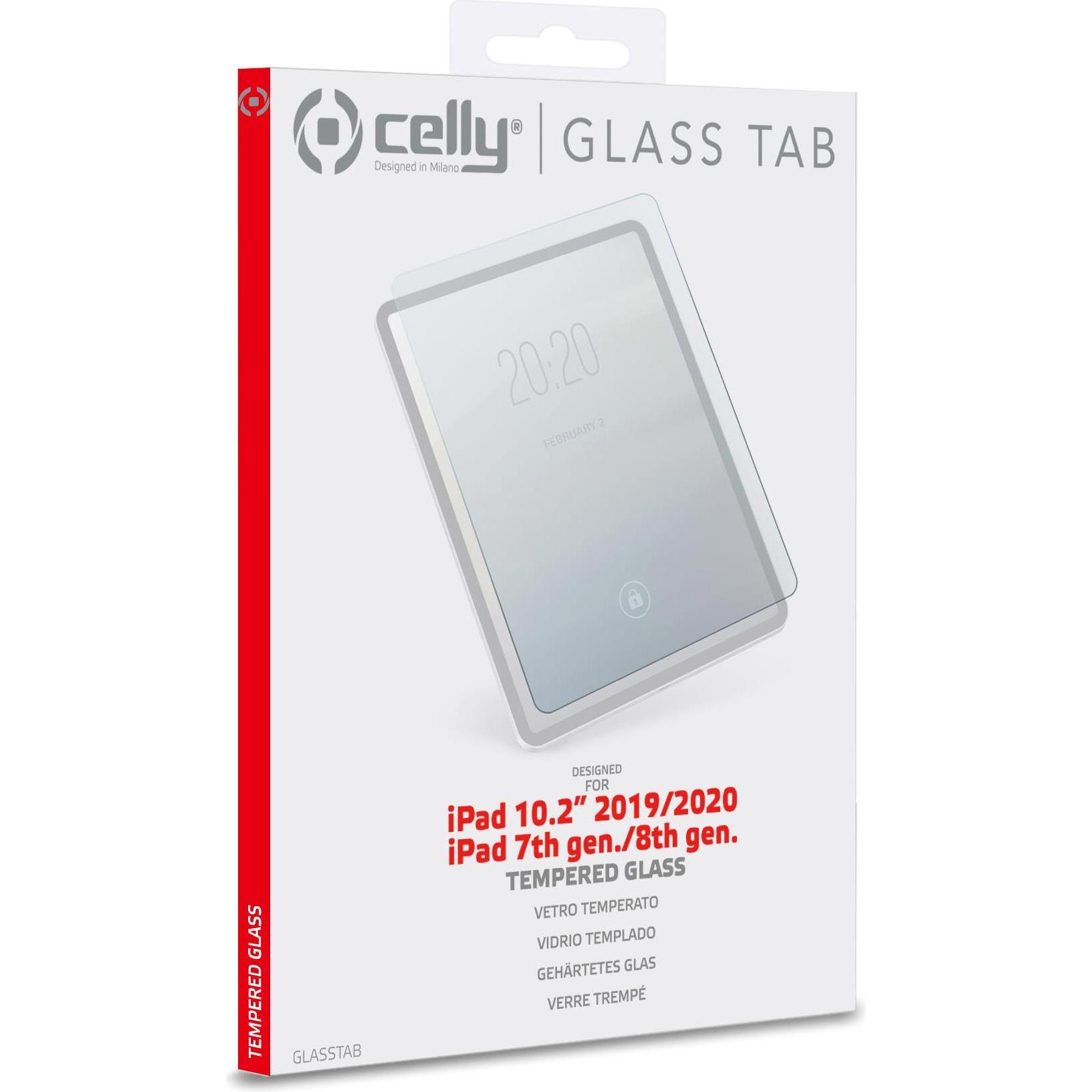 Celly Glasstab (1 Stück, iPad 7, iPad 8, iPad 10.2) (GLASSTAB01)
