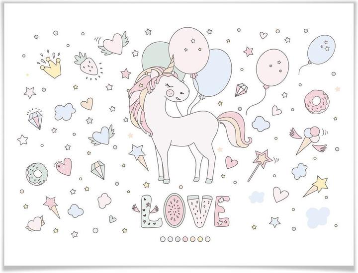 Immagine prodotto Trenddeko Kvilis - Unicorn Love - Unicorn Balloon Party (60 x 50 cm)