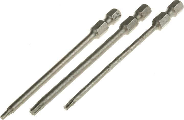 Actual product image Bosch Professional Zubehör Schrauberbit-Set Extra-Hart, 3-teilig, T8, T10, T15, 89 mm (T8, T10, T15)